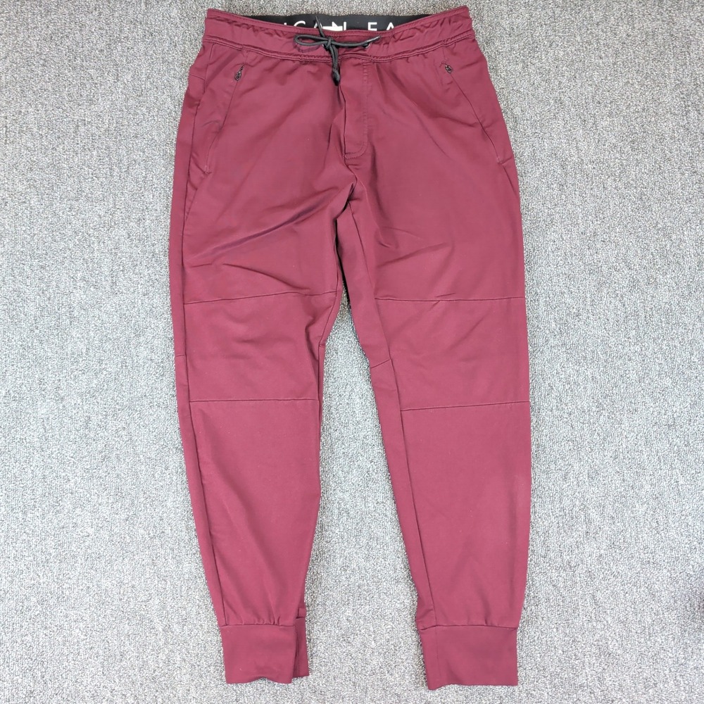 American Eagle Joggers Size M Mens Burgundy‎ Maroon Tech Athletic Sweatpants Zip